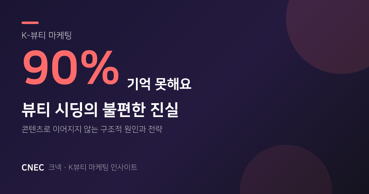 K-뷰티 시딩: 90%가 기억 못 하는 '불편한 진실'과 성공 전략