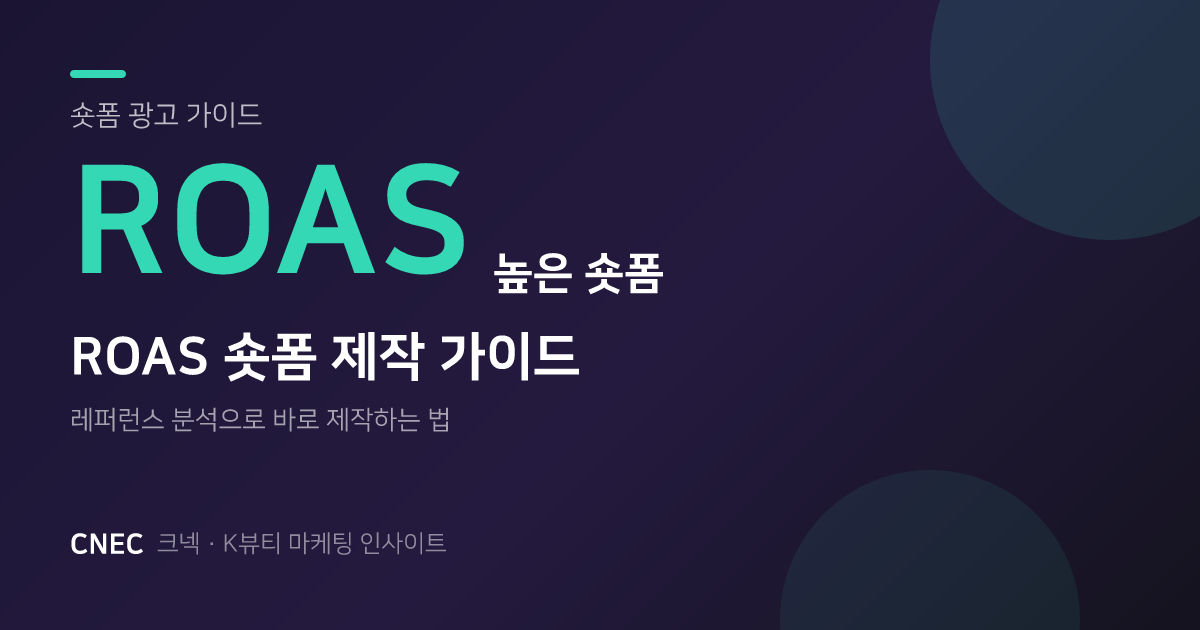 K-뷰티 숏폼 ROAS 2배↑? 성공 레퍼런스 뜯어보고 바로 제작하는 법