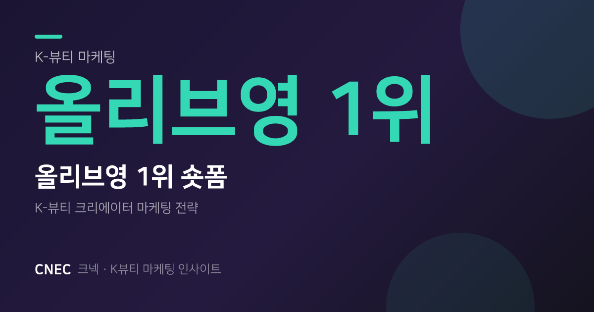 올리브영 1위, 숏폼 영상이 만든다? K-뷰티 브랜드 성공 공식