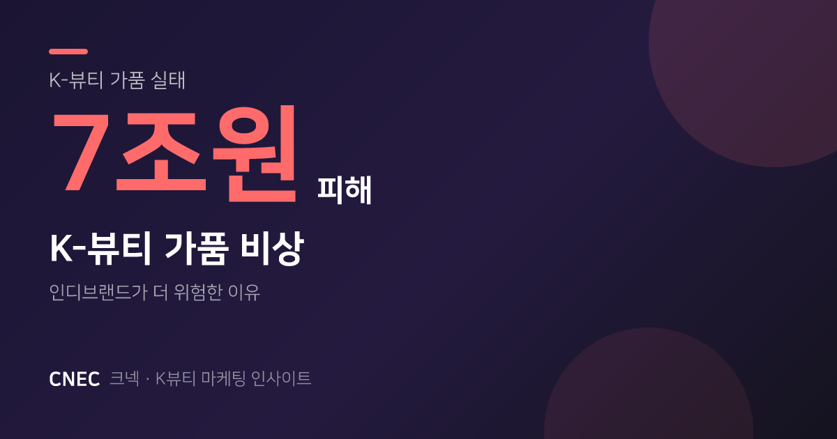 K-뷰티 가품 7조원 피해, 인디 브랜드가 더 위험한 이유