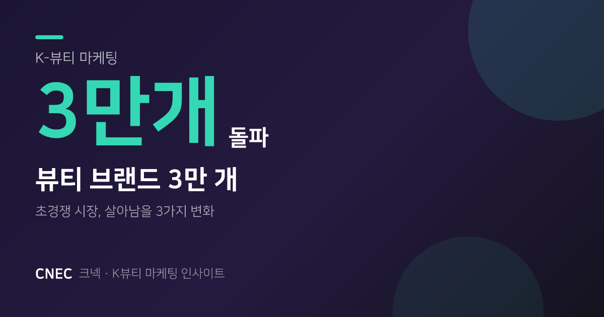 K-뷰티 3만 브랜드 시대, 살아남을 3가지: 발견·크리에이터·해외 진출