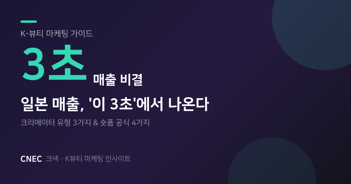 일본 K뷰티, '3초'에 매출 달린 이유: 후쿠레나·규태·마이크로 인플루언서 유형 3