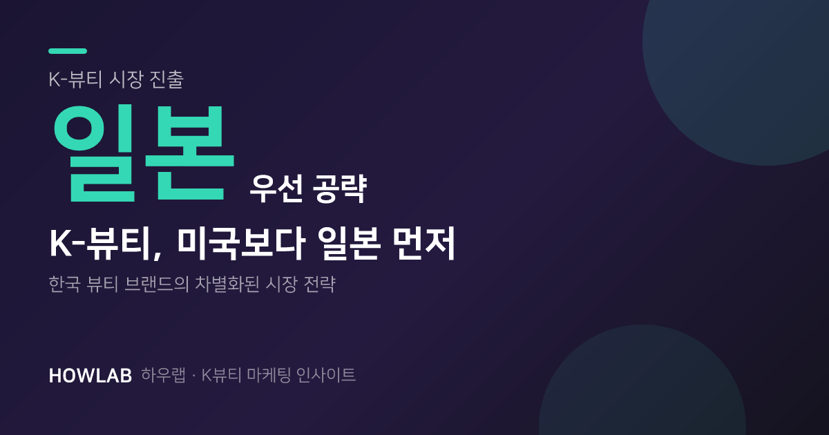 K-뷰티가 미국보다 '일본'으로 먼저 가는 진짜 이유