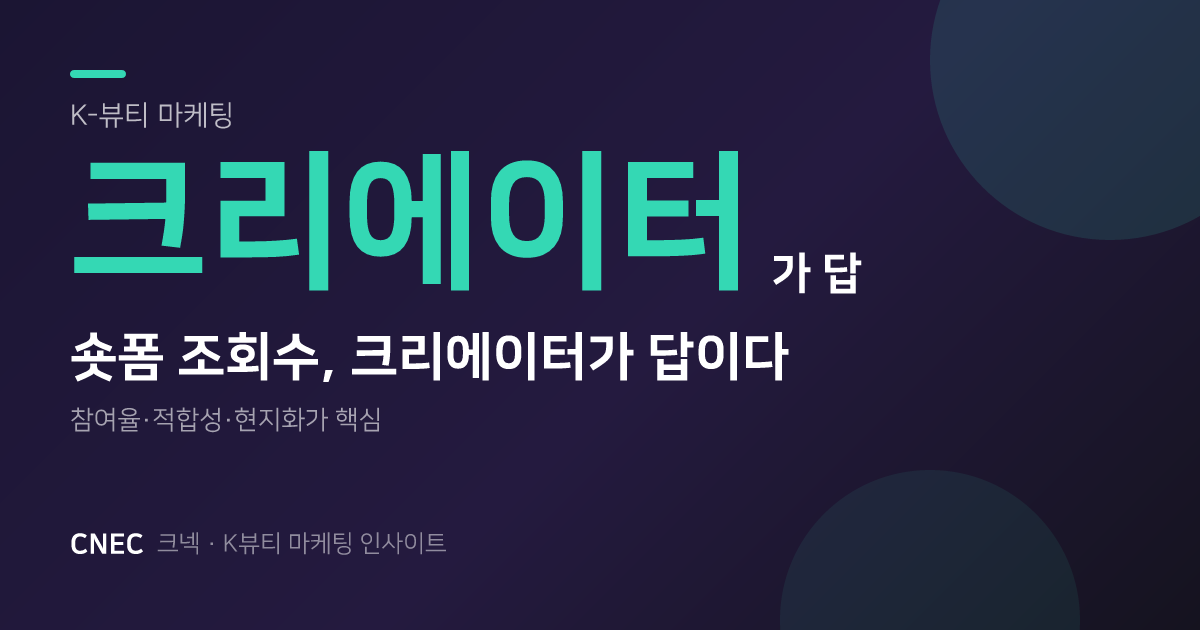 숏폼 조회수 비법? K-뷰티 브랜드에 딱 맞는 '크리에이터'가 답이다